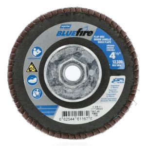 Norton 4-1/2 x 5/8 – 11 In. BlueFire Fiberglass Conical Flap Disc T29 P40 Grit R884P ZA 10 Count