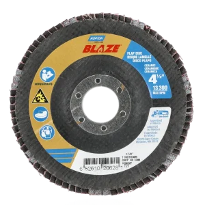 Norton 4-1/2 x 7/8 In. Blaze Fiberglass HD Flat Flap Disc T27 40 Grit R980P CA 10 Count