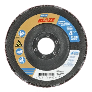 Norton 4-1/2 x 7/8 In. Blaze Fiberglass Conical Flap Disc T29 80 Grit R980P 10 Count