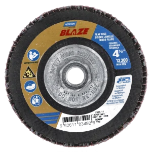 Norton 4-1/2 x 5/8 – 11 In. Blaze Fiberglass Conical Flap Disc T29 60 Grit R980P CA 10 Count