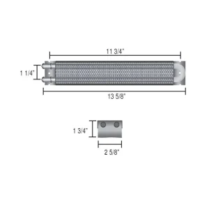 Derale Frame Rail Cooler, 12 inch (-6AN) 13223