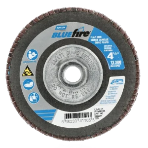 Norton 4-1/2 x 5/8 – 11 In. BlueFire Fiberglass Conical Flap Disc T29 P60 Grit R884V1 ZA 10 Count