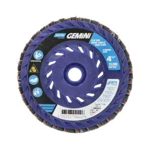 Norton 4-1/2 x 5/8 – 11 In. Gemini Plastic Flat Flap Disc T27 P40 Grit R766 ZA 10 Count