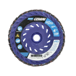 Norton 4-1/2 x 5/8 – 11 In. Gemini Plastic Flat Flap Disc T27 P60 Grit R766 ZA 10 Count