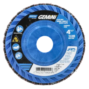 Norton 4-1/2 x 7/8 In. Gemini Plastic Flat Flap Disc T27 P40 Grit R766 ZA 10 Count