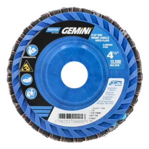 Norton 4-1/2 x 7/8 In. Gemini Plastic Flat Flap Disc T27 P60 Grit R766 ZA 10 Count