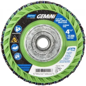 Norton Abrasives 66623399017 Neon R766 ZA Coarse Grit Arbor Thread Plastic Flat Flap Disc, 7 In. Diameter, 10/BOX