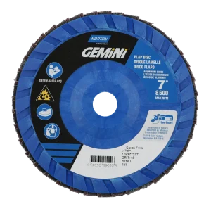 Norton 7 x 7/8 In. Gemini Plastic Flat Flap Disc T27 P40 Grit R766 ZA 10 Count