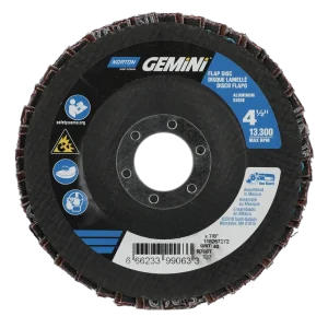 Norton 4-1/2 x 7/8 In. Gemini Fiberglass HD Flat Flap Disc T27 P40 Grit R766 ZA 10 Count
