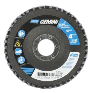 Norton 4-1/2 x 7/8 In. Gemini Fiberglass Conical Flap Disc T29 P120 Grit R766 ZA 10 Count