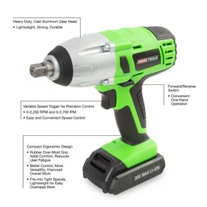 OEMTOOLS 20V Lithium ion Cordless Impact 1/2 in. Drive 24670