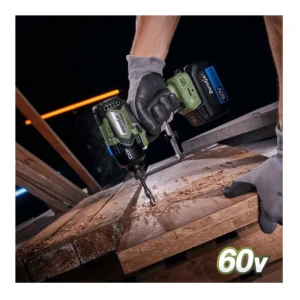 Durofix 60V series Cordless BRUSHLESS 1/4in Impact Driver, 3-Stage Torque Control, Max. 200 ft-lbs,