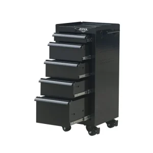Viper Tool Storage 16-Inch 5-Drawer Rolling Tool / Salon Cart, Black