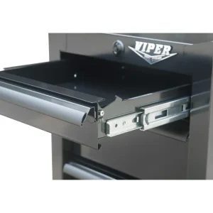 Viper Tool Storage 16-Inch 5-Drawer Rolling Tool / Salon Cart, Black