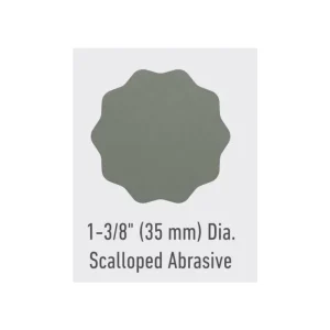 1-3/8in (35mm) A5 DSA Scalloped Edge Film PSA Disc, 50 Count Bag