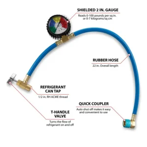 Performance Tool Recharging Hose And Gauge W83139
