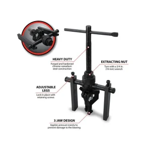 Performance Tool Pilot Bearing Puller 3-Jaw W89744