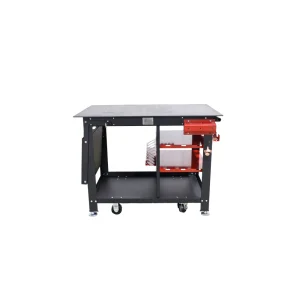 Badass Weld Cart, Black Frame, Red Accessories