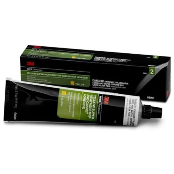 3M Super Weatherstrip Adhesive-Yellow 3M8001