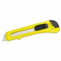 Stanley 10-143P Retractable Pocket Cutters, 6 in, Snap-Off Steel Blade, Plastic, Black|YELLOW 30 EA