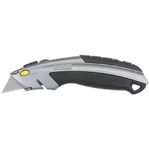 Stanley 10-788 Instant Change Utility Knives, 8 1/2″, Retractable Steel Blade, Cast Metal, Gray 1 EA