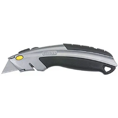 Stanley 10-788 Instant Change Utility Knives, 8 1/2″, Retractable Steel Blade, Cast Metal, Gray 1 EA