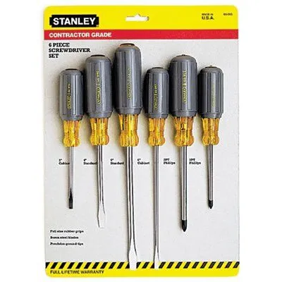 Stanley 66-565 SCREWDRIVER RUBBER GRIP 1 SET