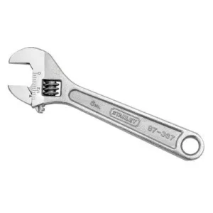 Stanley 87-473 Adjustable Wrenches, 12 in Long, 1 3/8 in Opening, Chrome 1 EA