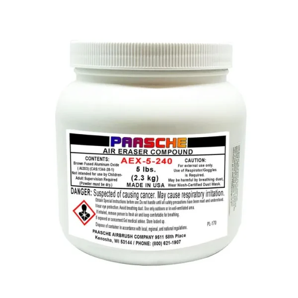 Paasche 5 Lb Aluminum Oxide – Fast Cutting Compound (240 Grit) AEX-5-240