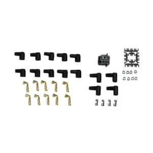 FiTech Go Spark Ceramic Spark Plug Wire Kit, 8Mm Premade, Bbc (Ovc) Hei Dist End 90/45