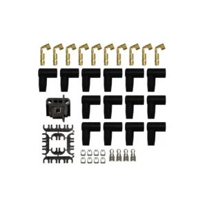 FiTech Go Spark Ceramic Spark Plug Wire Kit, 8Mm Premade, Sbc (Uh) Hei Dist End 90/90
