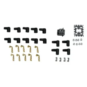 FiTech Go Spark Ceramic Spark Plug Wire Kit, 8Mm Premade, Sbc (Ovc) Hei Dist End 90/90