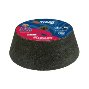 Weiler 68359 TIGER AO TYPE 11 Flaring Cup Grinding Wheel, A16-Q, 6/4-3/4 x 2 x 5/8-11, Rim 1.5″, Back 3/4″, 5/BOX