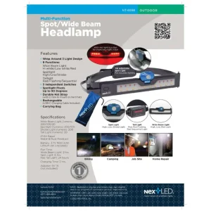 NextLED Multi-Function Spot/Wide Beam Headlamp NT-6598