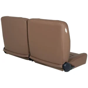 TMI Cruiser Pro-Bench 55in Split Back Seat Saddle Brown Vinyl Brown Stitch 47-9252-511-BRS