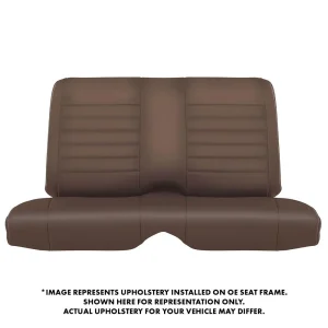 TMI Cruiser Rear Seat Upholstery Saddle Brown Vinyl White Stitch 1964-65 Chevelle Convertible 46-828