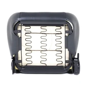 TMI Cruiser Low Back Bucket Seats Madrid Grain Black Vinyl White Stitch 47-9251-2295-WS