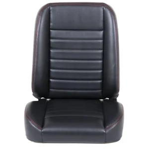 TMI Cruiser Classic Bucket Seats Madrid Grain Black Vinyl Black Stitch 47-9250-2295-BKS