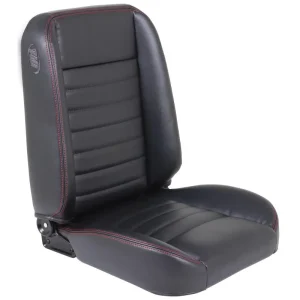TMI Cruiser Classic Bucket Seats Madrid Grain Black Vinyl Black Stitch 47-9250-2295-BKS