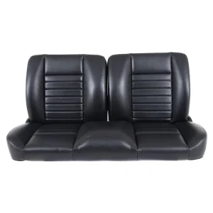 TMI Cruiser Pro-Bench 55in Split Back Seat Madrid Grain Black Vinyl Red Stitch 47-9252-2295-RS