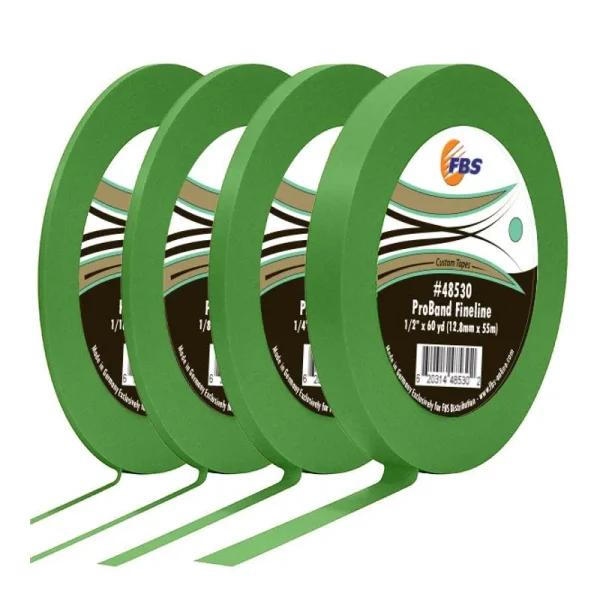 FBS ProBand Fine Line Tape – Green – 1/8in. x 60 yards (3.2mm x 55m)