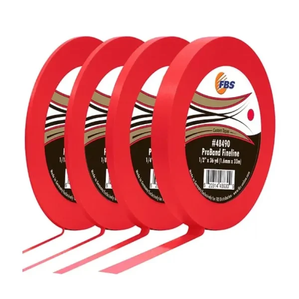 FBS ProBand Fine Line Tape – Red – 1/2in. x 60 yards (12.8mm x 55m)