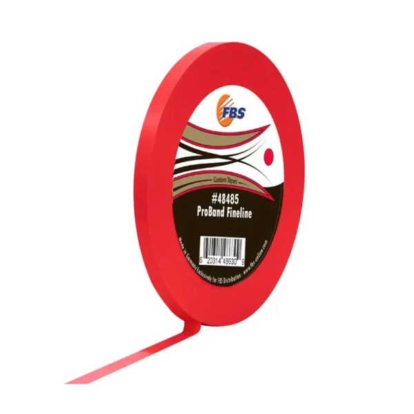 FBS ProBand Fine Line Tape – Red – 1/4in. x 60 yards (6.4mm x 55m)