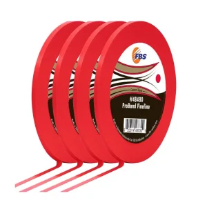 FBS ProBand Fine Line Tape – Red – 1/8in. x 60 yards (3.2mm x 55m)