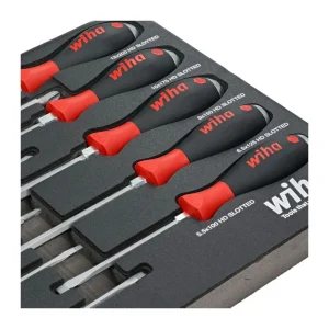 Wiha 10 Piece SoftFinish X Heavy Duty Cushion Grip Screwdriver Tray Set 53180