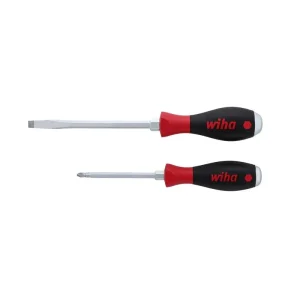 Wiha 2 Piece SoftFinish X Heavy Duty Slotted and Phillips Screwdriver Set 53082