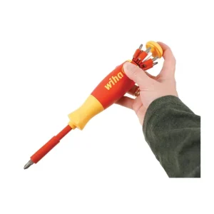 Wiha 14 Piece Insulated Pop-Up Bit Holder Set Slotted, Phillips, Square, Torx 38051