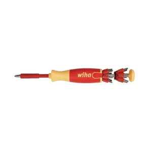 Wiha 14 Piece Insulated Pop-Up Bit Holder Set Slotted, Phillips, Square, Torx 38051