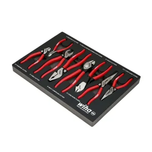 Wiha 8 Piece Classic Grip Pliers and Cutters Tray Set 34682