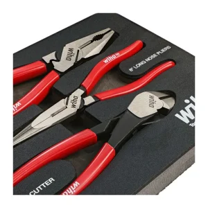 Wiha 3 Piece Classic Grip Pliers and Cutters Tray Set 34680